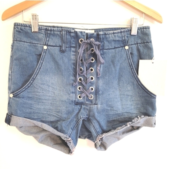 NWT One Teaspoon Vixen Superfreaks denim shorts size 24 - Picture 1 of 13